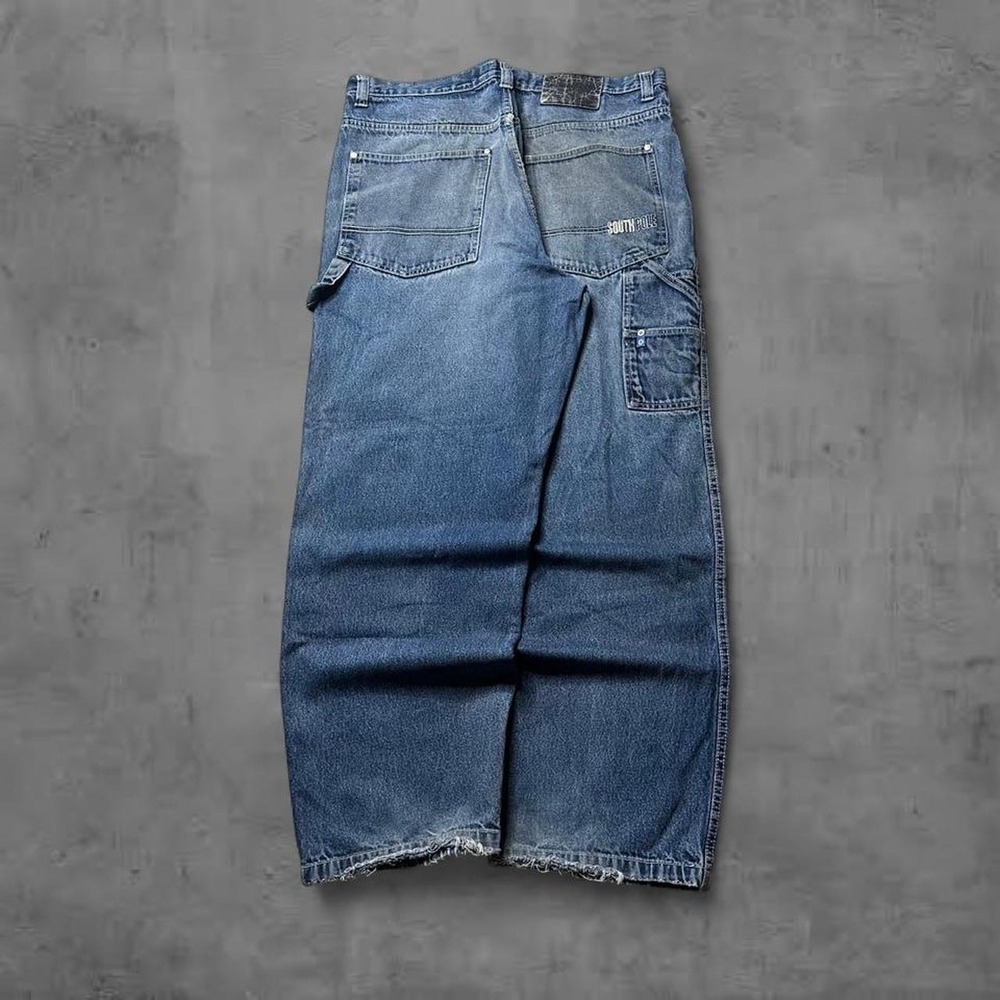 Y2K Vintage 2000s Super Baggy skater Grunge SouthPole Blue tab Carpenter Jeans